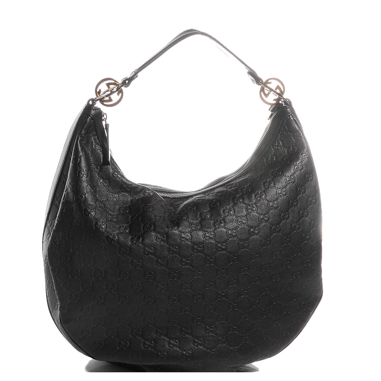 Gucci Guccissima GG Twins Large Hobo Black 1 of 9