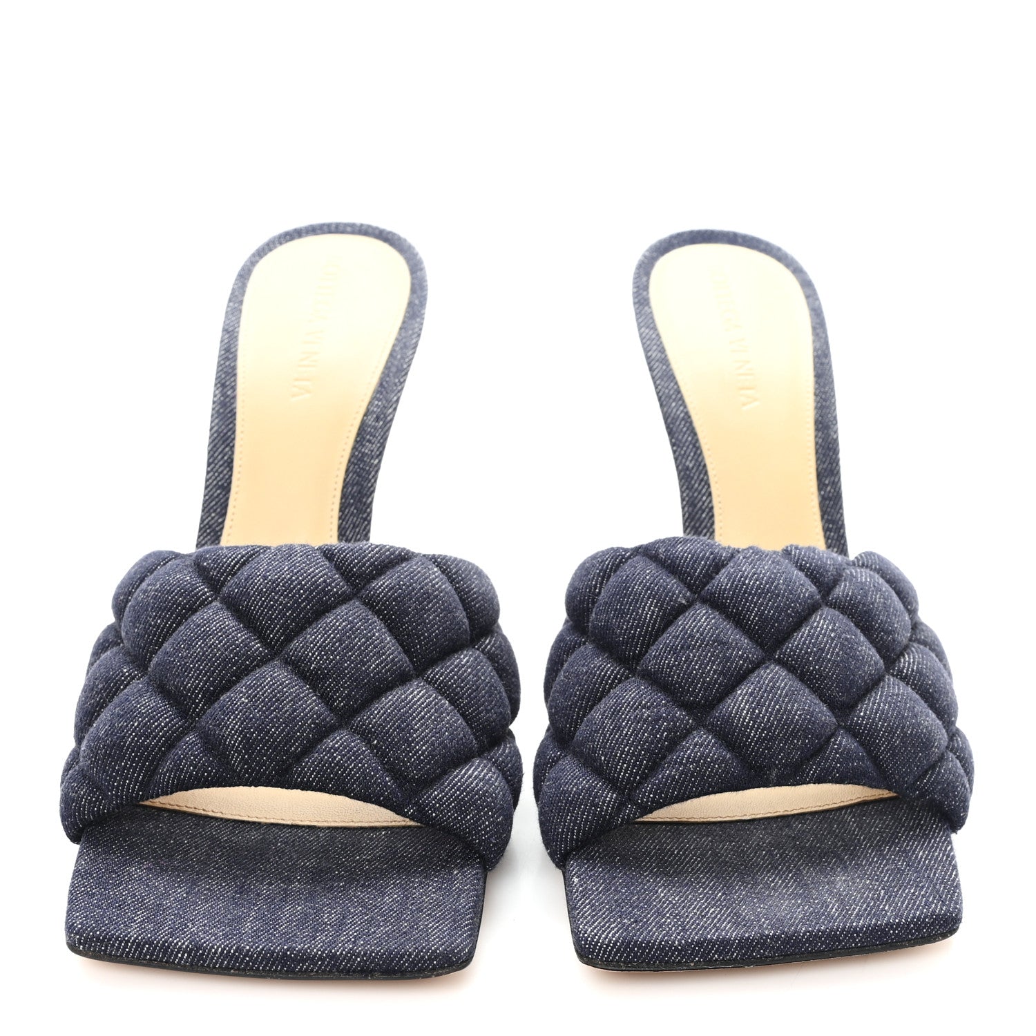 Bottega Veneta Denim Matelasse Padded Mule Sandals 40 Indigo 2 of 9
