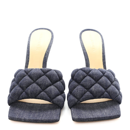 Bottega Veneta Denim Matelasse Padded Mule Sandals 40 Indigo 2 of 9