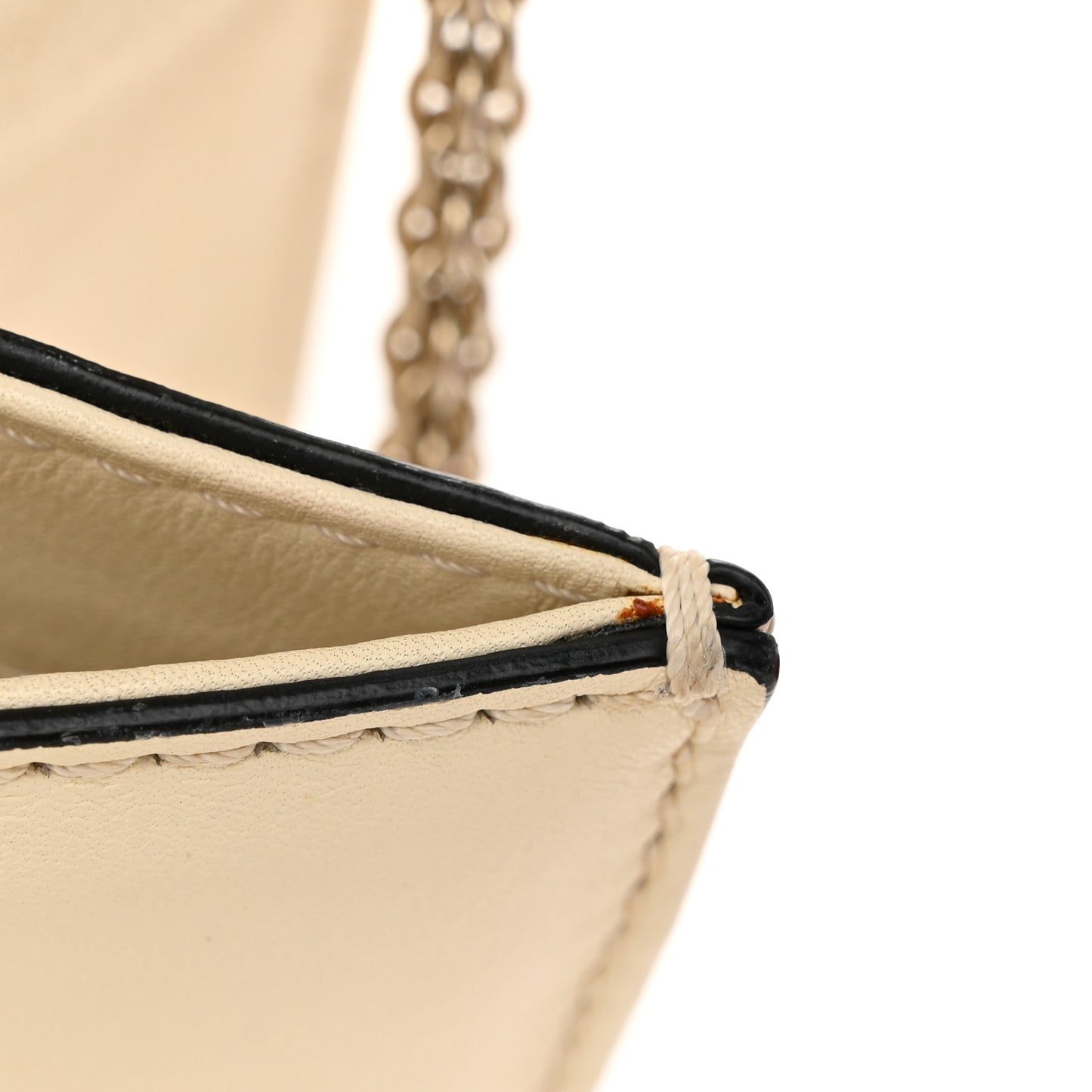 Vitello Medium Glam Lock Rockstud Flap Light Ivory