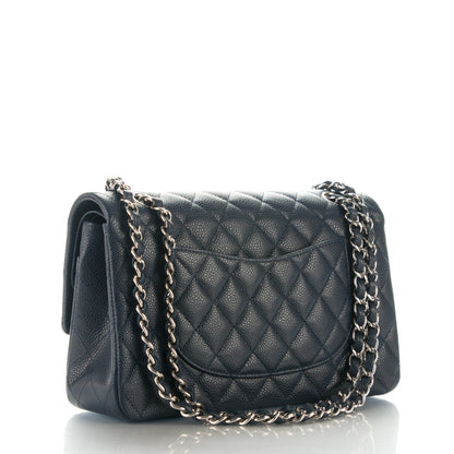 Chanel Caviar Quilted Medium Double Flap Navy 3 of 8