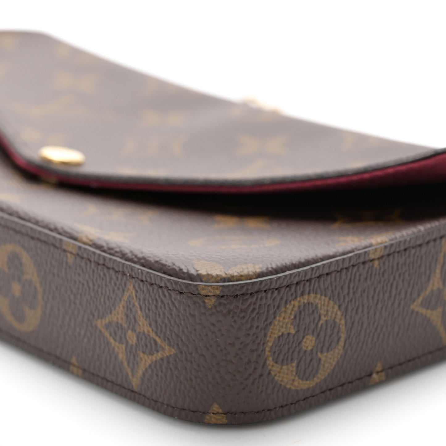 Monogram Pochette Felicie Chain Wallet Fuchsia
