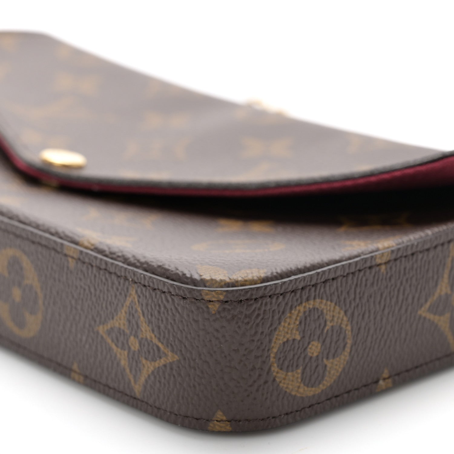 Louis Vuitton Monogram Pochette Felicie Chain Wallet Fuchsia 10 of 10