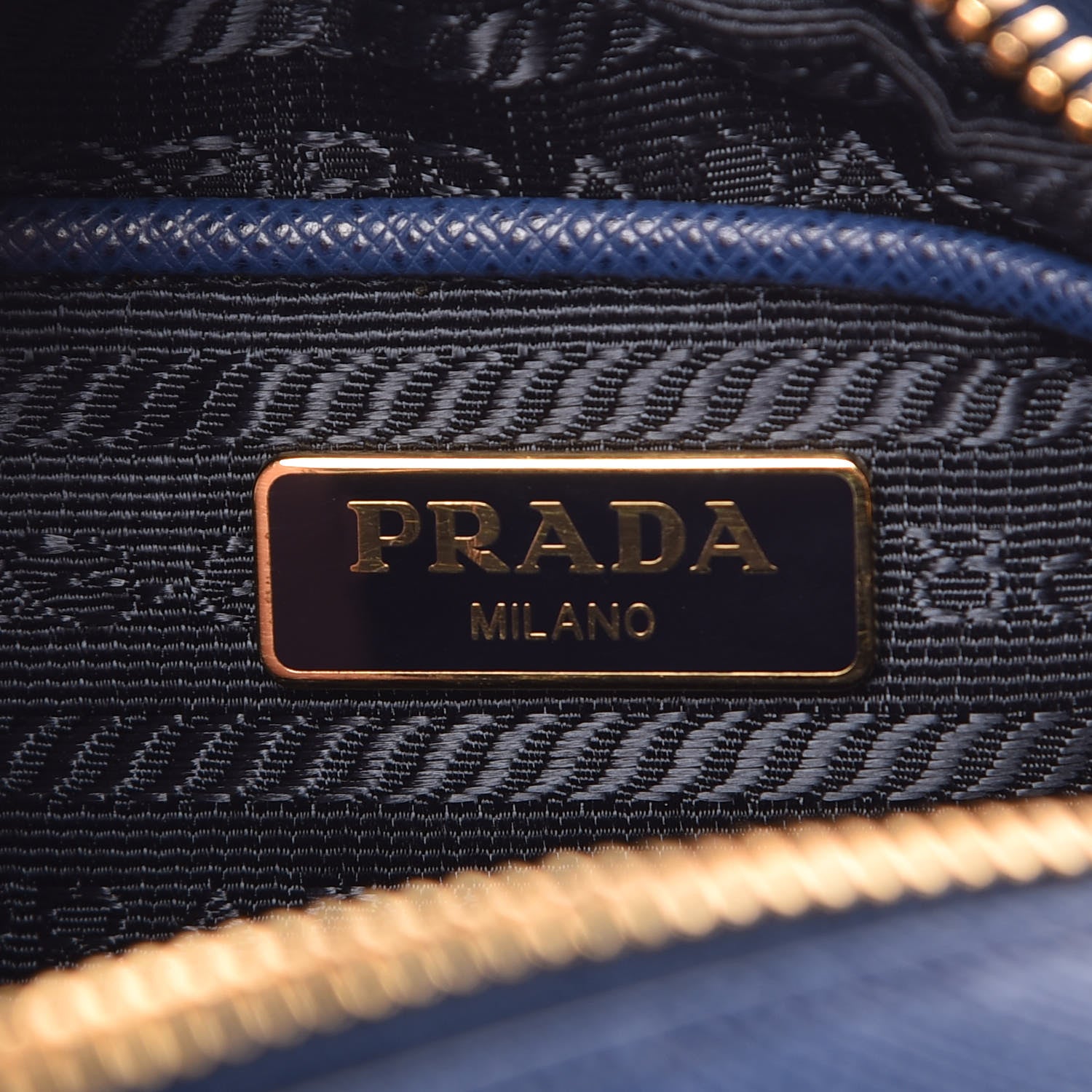 Prada Saffiano Mini Camera Crossbody Bag Bleuette 6 of 10