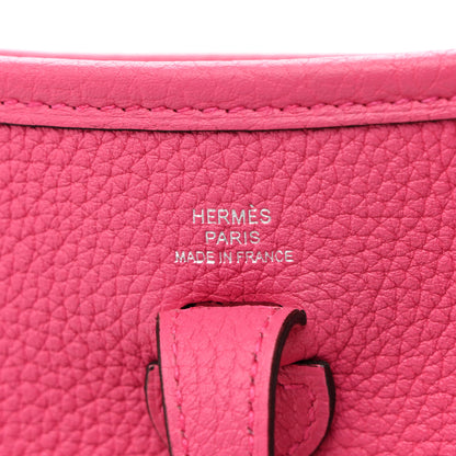 Hermes Taurillon Clemence Evelyne TPM Framboise 9 of 10