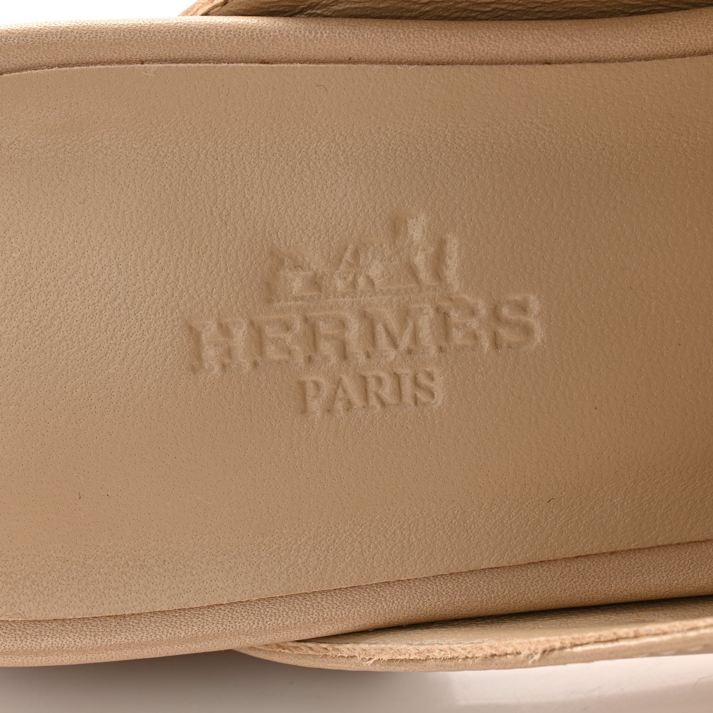 Shiny Lizard Calfskin Oz Mules 38 Beige Sarrazin