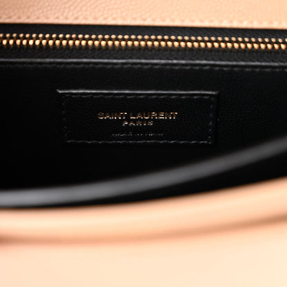 Saint Laurent Grain De Poudre Monogram Cassandra Clasp Bag Latte 6 of 9
