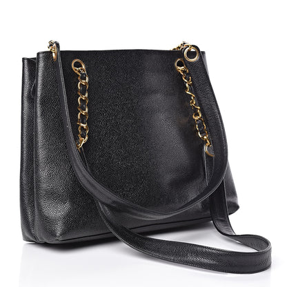Chanel Caviar Flap Shoulder Bag Black 3 of 10