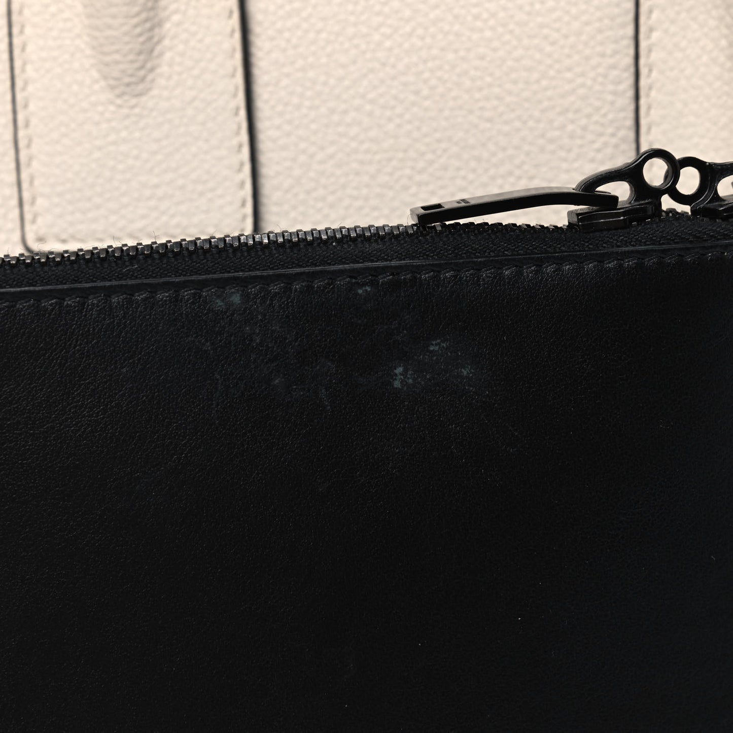 Grained Calfskin Small Sac De Jour Dove Porcellana Black