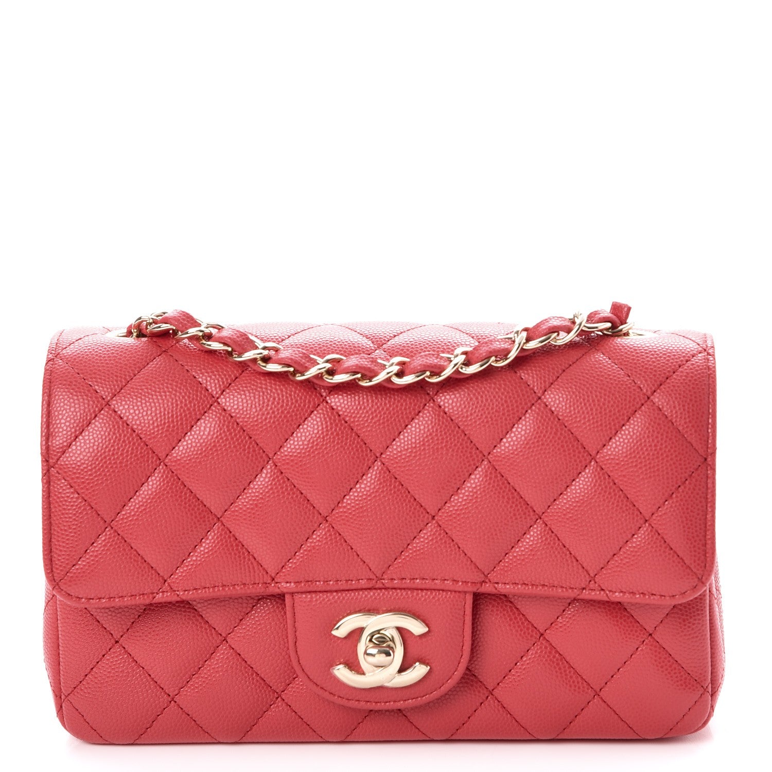 Chanel Caviar Quilted Mini Rectangular Flap Dark Pink 1 of 8