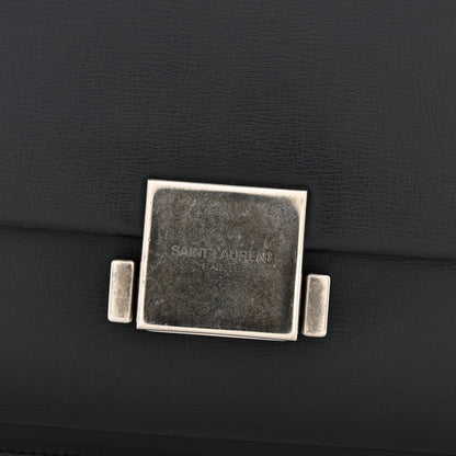 Saint Laurent Calfskin Medium Bellechasse Satchel Navy 12 of 14
