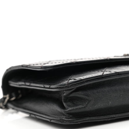 Chanel Calfskin Quilted Reissue Wallet On Chain WOC Black 10 of 12