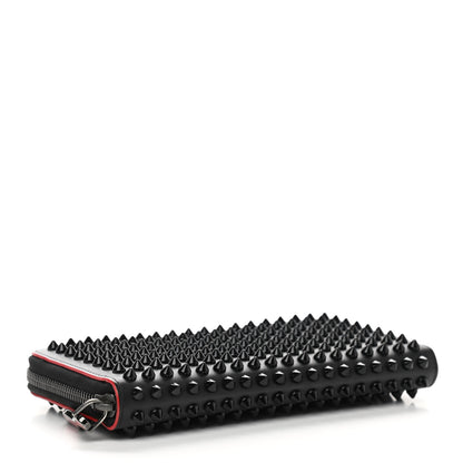 Christian Louboutin Calfskin Panettone Spiked Zip Around Wallet Black 4 of 8