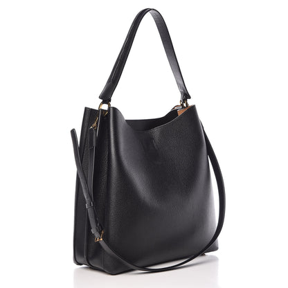 MCM Grained Calfskin Large Milla Hobo Black 2 of 14
