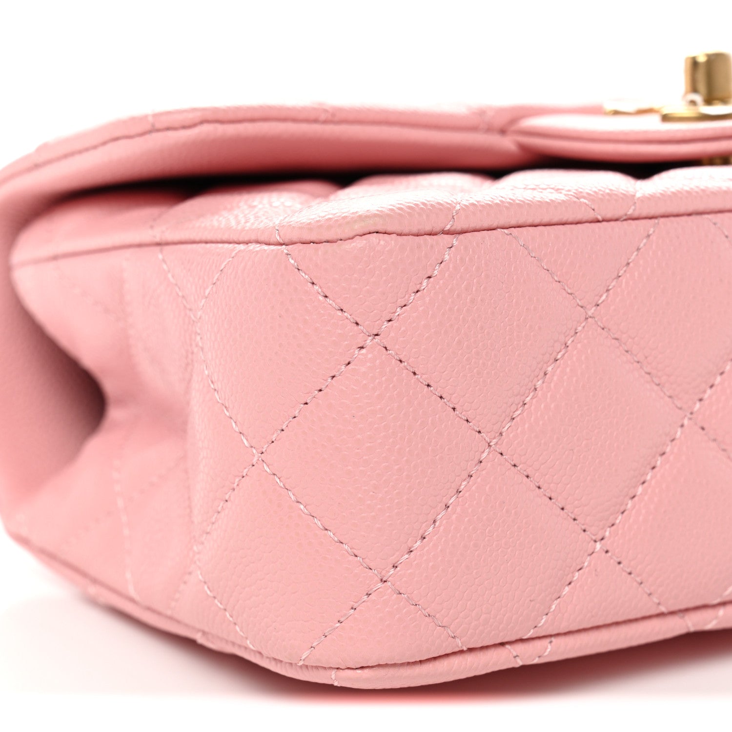 Chanel Caviar Quilted Mini Chain Top Handle Rectangular Flap Light Pink 9 of 12