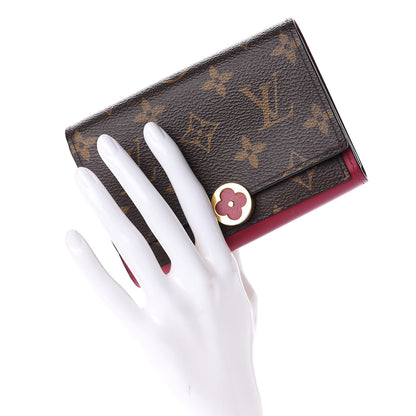 Louis Vuitton Monogram Flore Compact Wallet Fuchsia 2 of 8