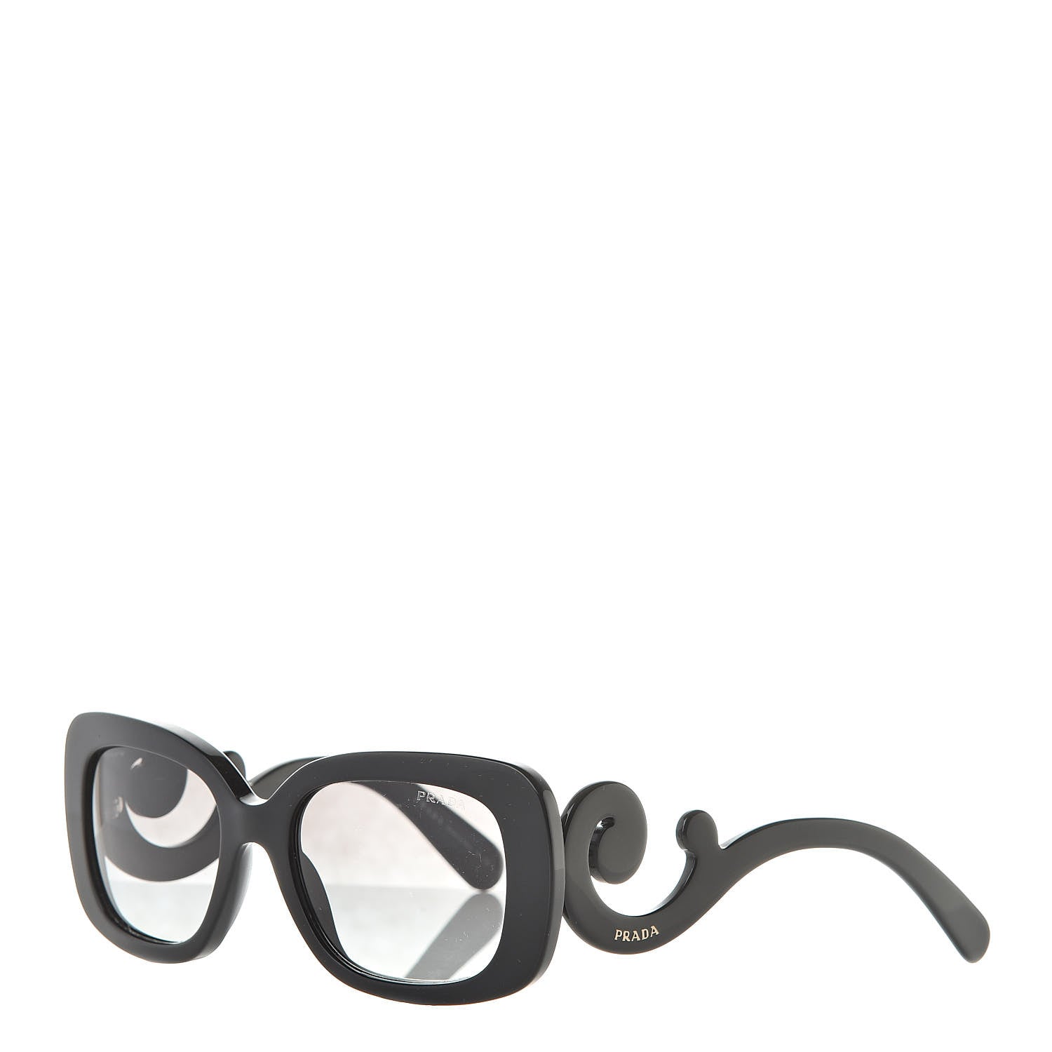 Prada Acetate Baroque Sunglasses SPR 27O Black 1 of 8