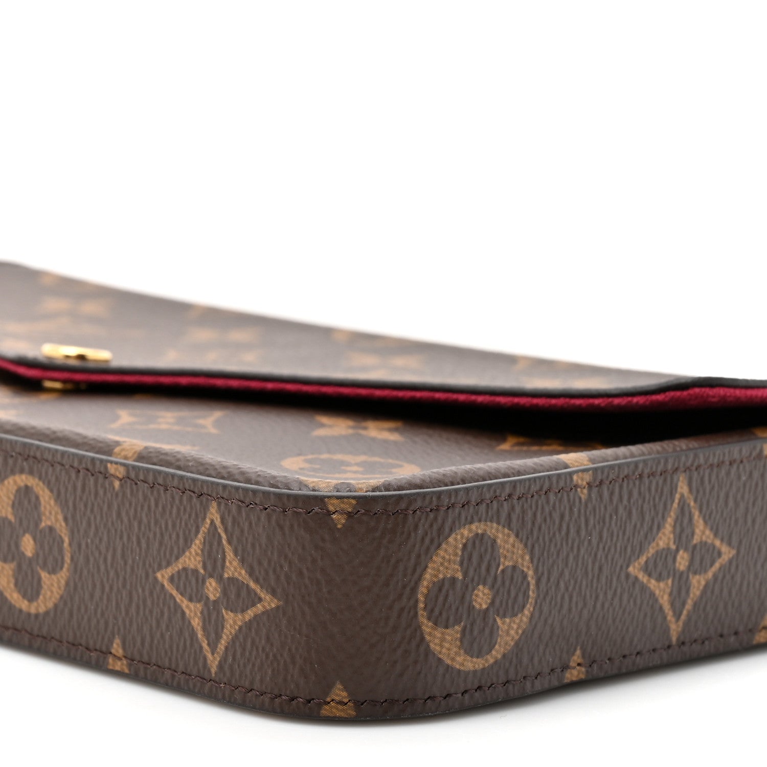Louis Vuitton Monogram Pochette Felicie Chain Wallet Fuchsia 10 of 12