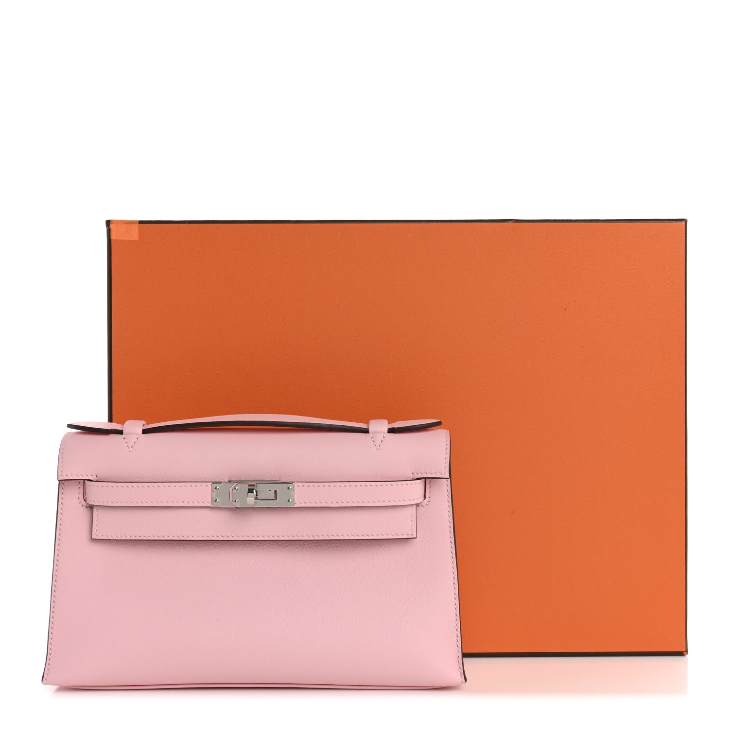 Hermes Swift Kelly Pochette Clutch Rose Sakura 11 of 11