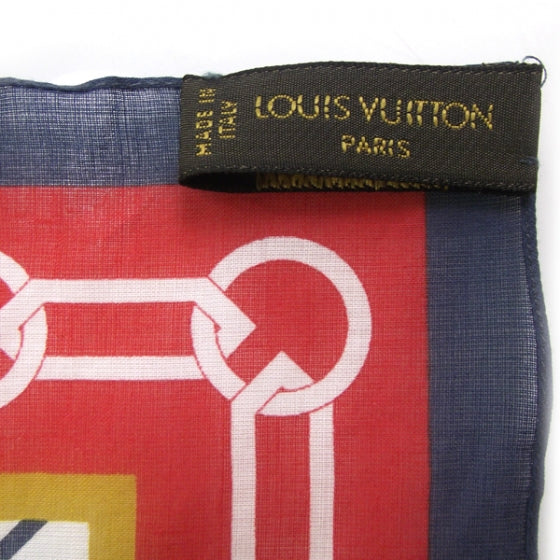 Louis Vuitton Cotton Velvet Chain Bandana Rouge 3 of 5