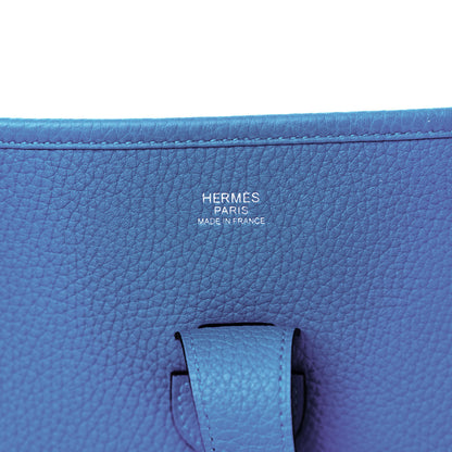 Hermes Taurillon Clemence Evelyne III GM Bleu Hydra 5 of 10