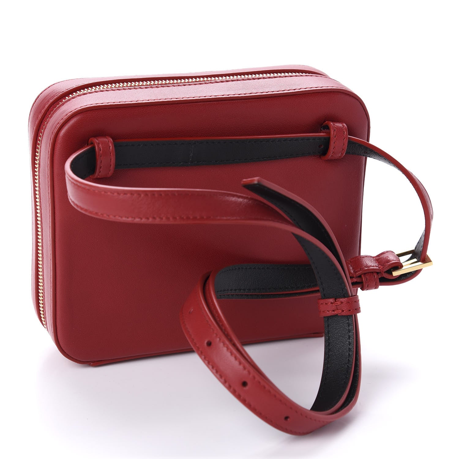 Saint Laurent Lambskin Matelasse Vicky Monogram Belt Bag Eros Red 3 of 10