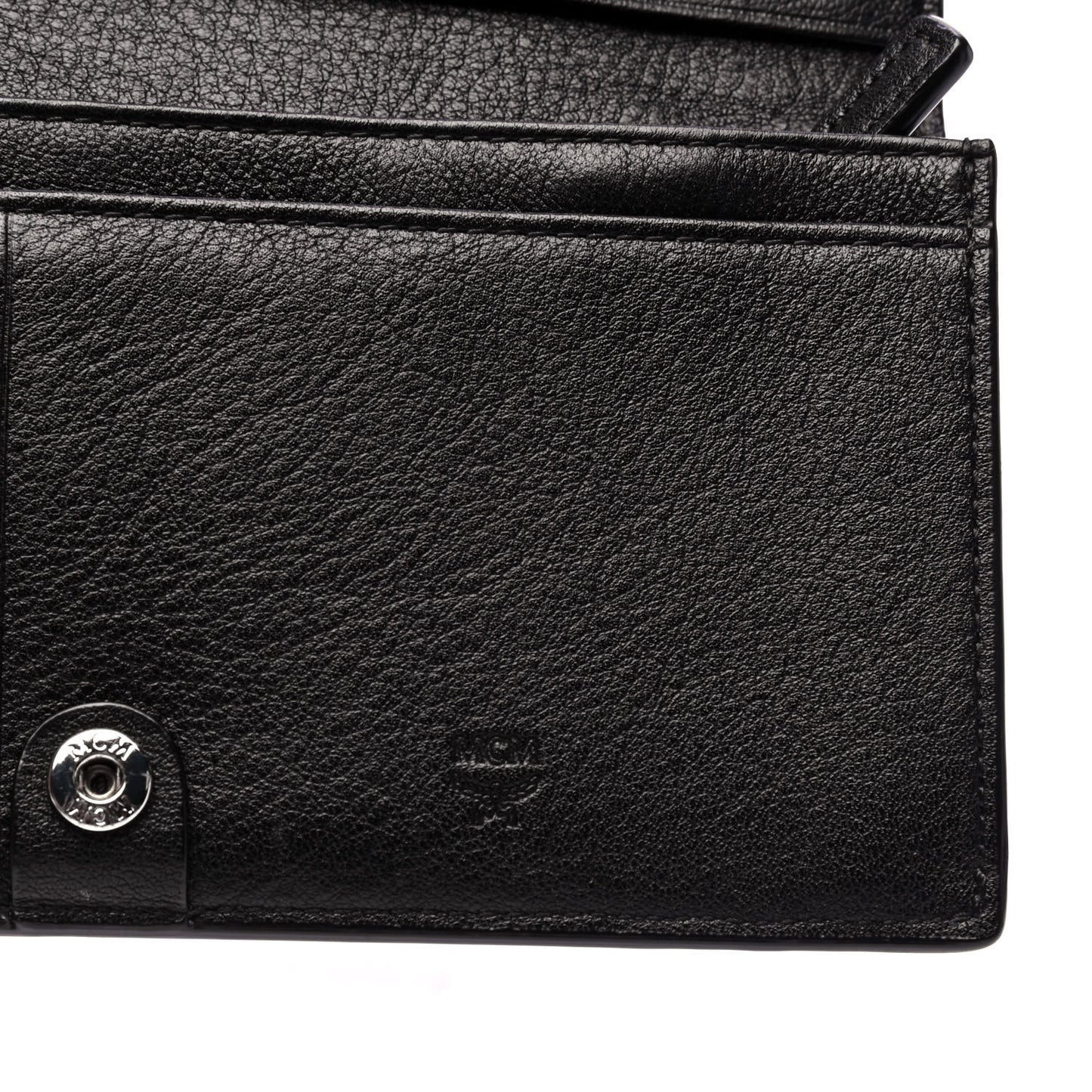 Calfskin Ottomar Large Klara Two Fold Wallet Black
