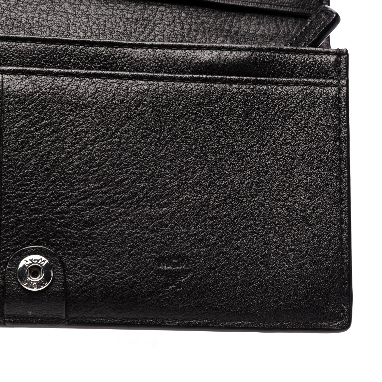 MCM Calfskin Ottomar Large Klara Two Fold Wallet Black 4 of 4