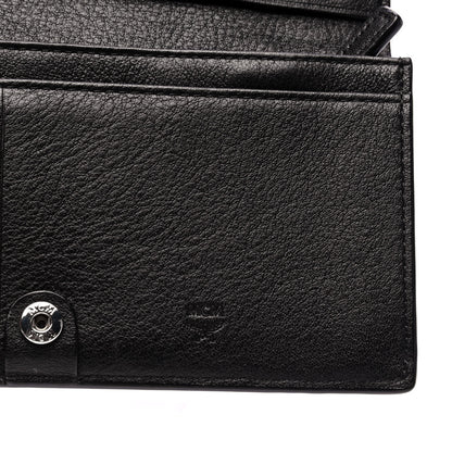 MCM Calfskin Ottomar Large Klara Two Fold Wallet Black 4 of 4