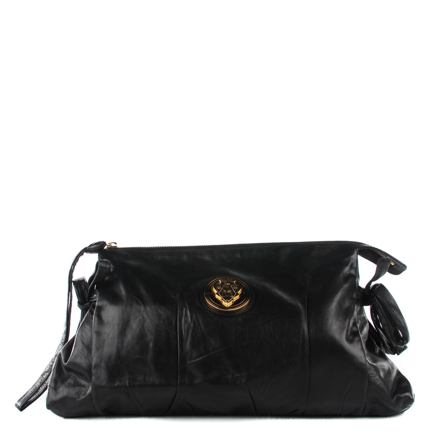 Leather Large Hysteria Clutch Black