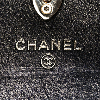 Chanel Calfskin Diamond Stitched CC Wallet Black 7 of 9