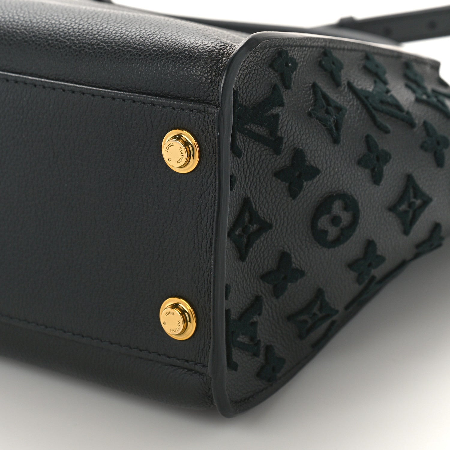 Louis Vuitton Calfskin Monogram Tufting On My Side Black 8 of 8