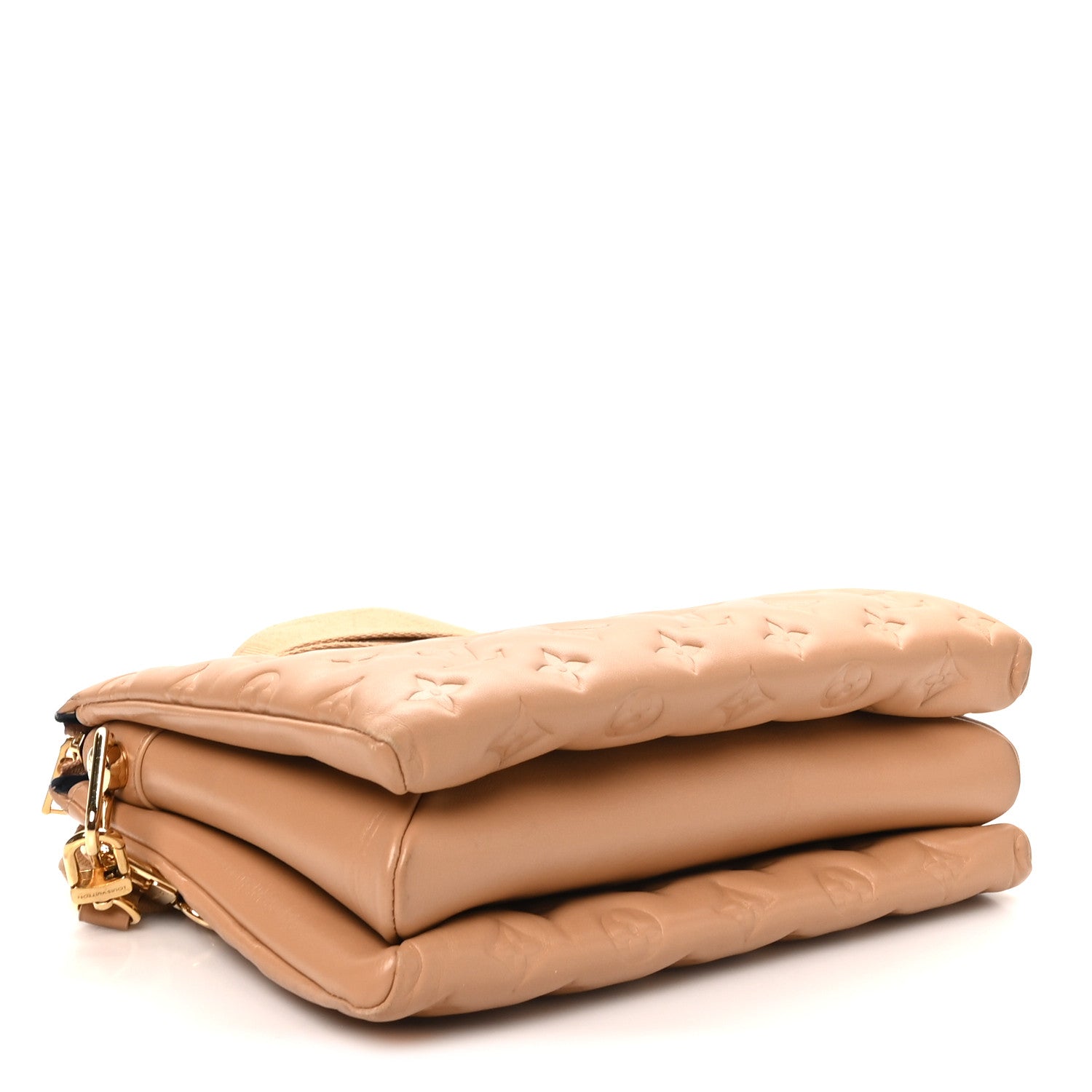 Louis Vuitton Lambskin Embossed Monogram Coussin PM Camel 4 of 9