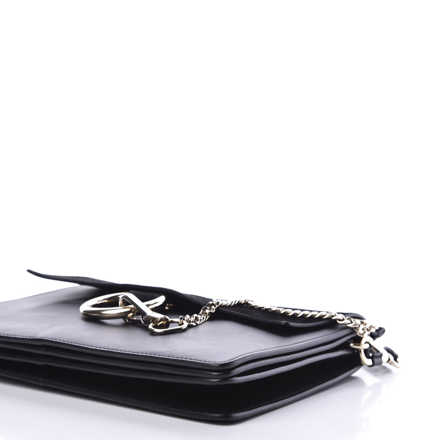 Suede Calfskin Medium Faye Shoulder Bag Black