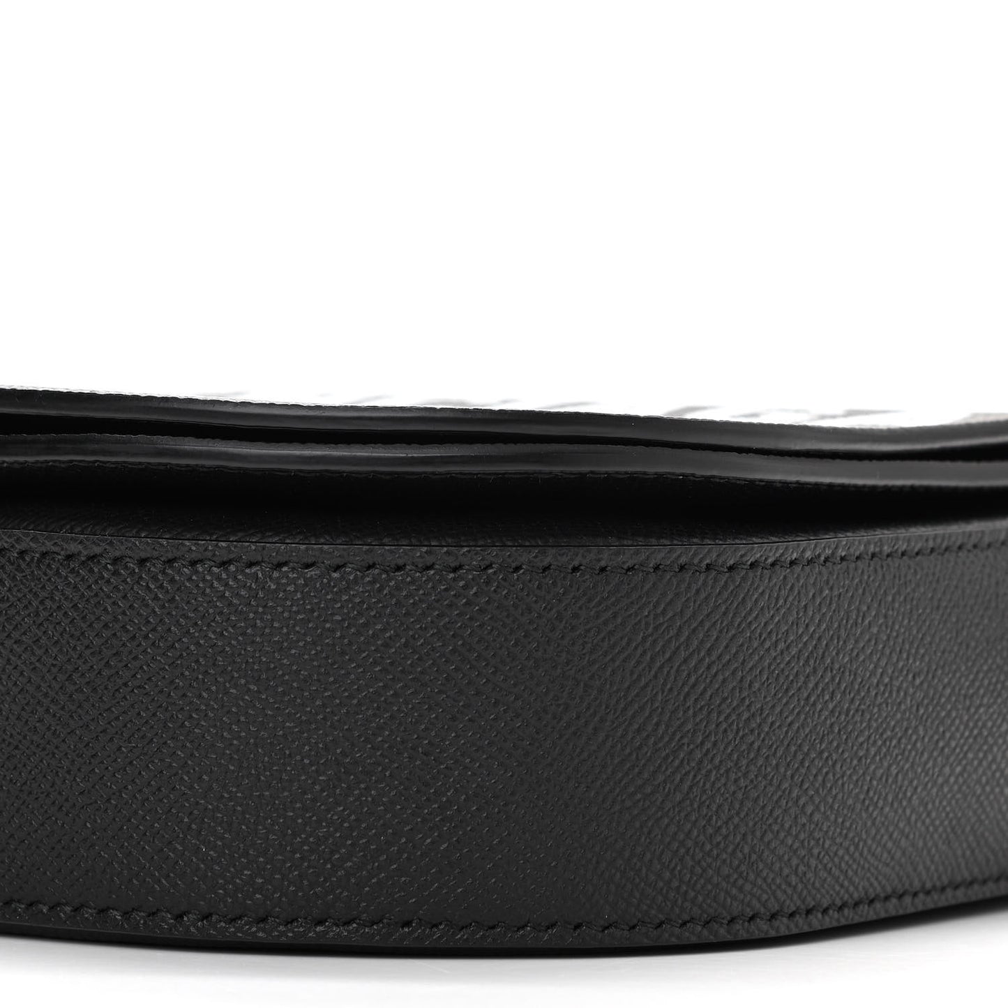Signature Grained Calfskin Logo S Ville Day Bag Black