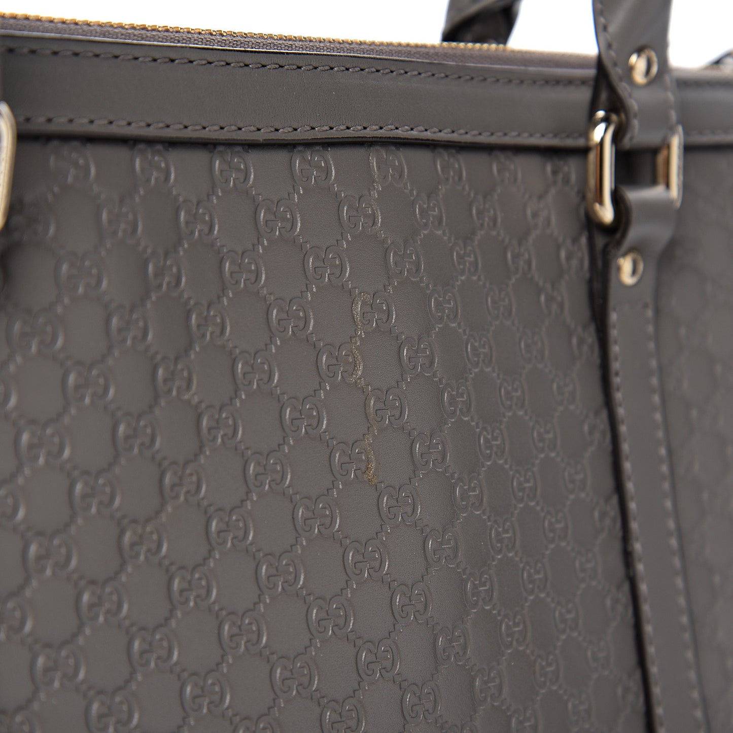 Soft Microguccissima Small Zippered Satchel Loess