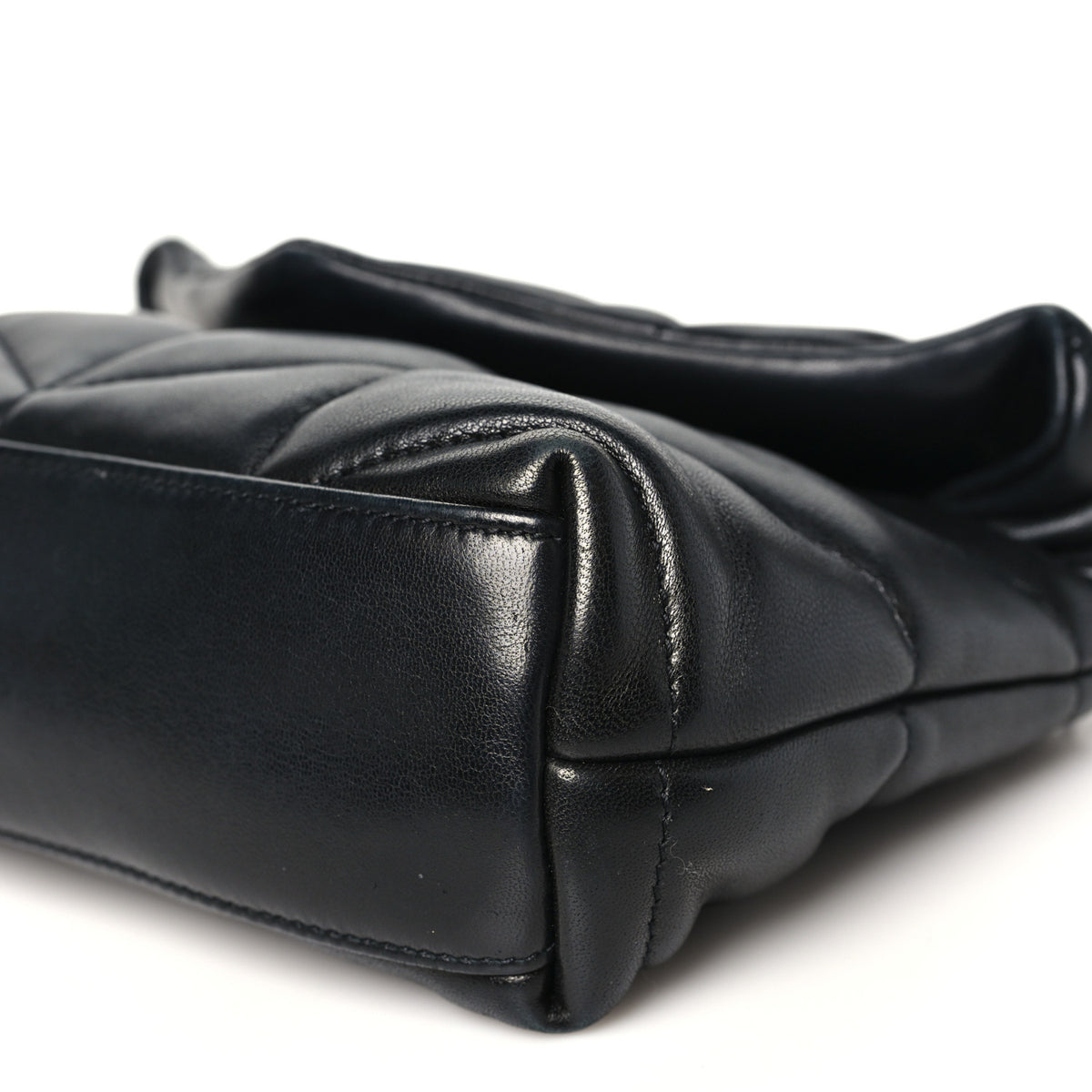 Lambskin Quilted Toy Loulou Puffer Monogram Monochrome Chain Satchel Black