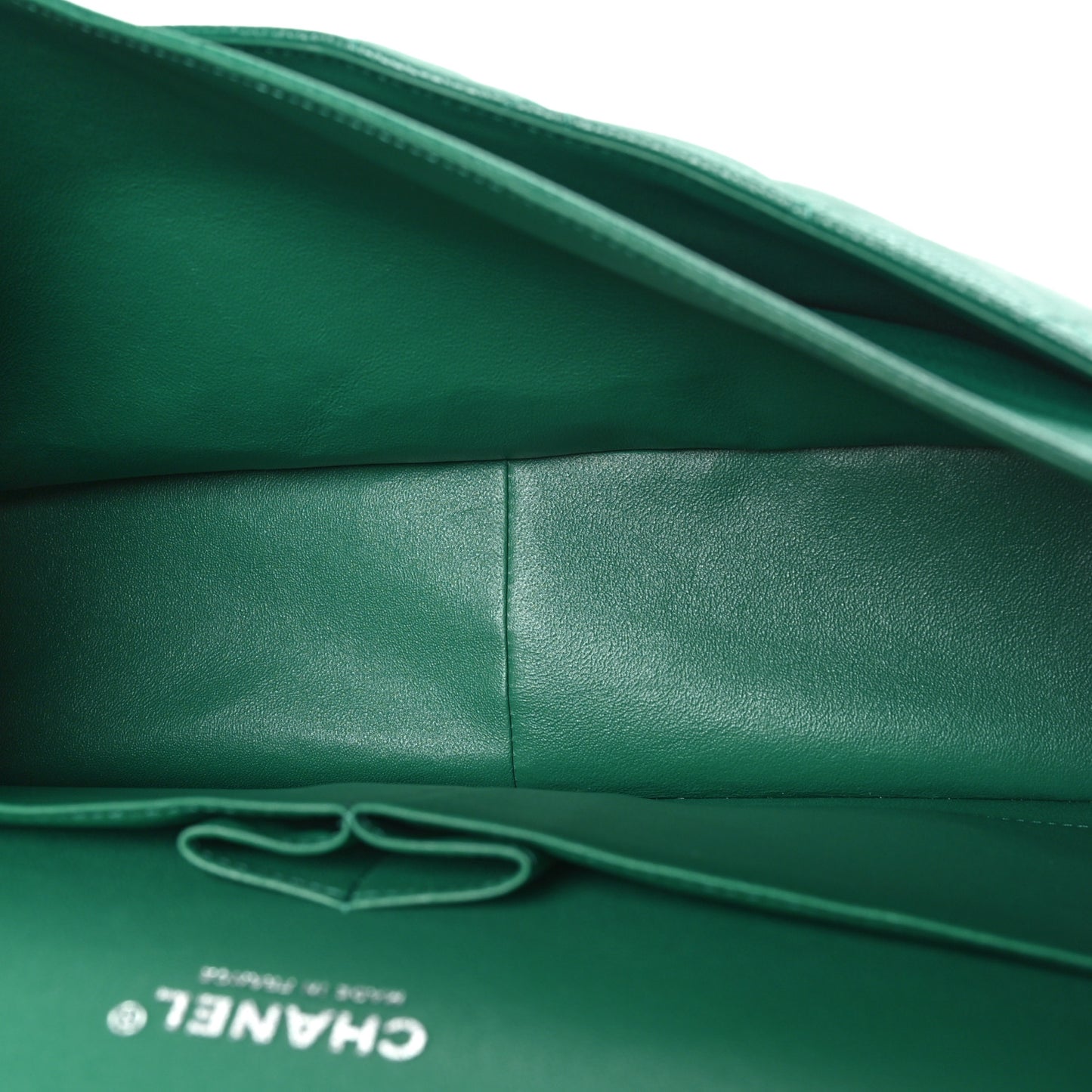 Caviar Quilted Jumbo Double Flap Green
