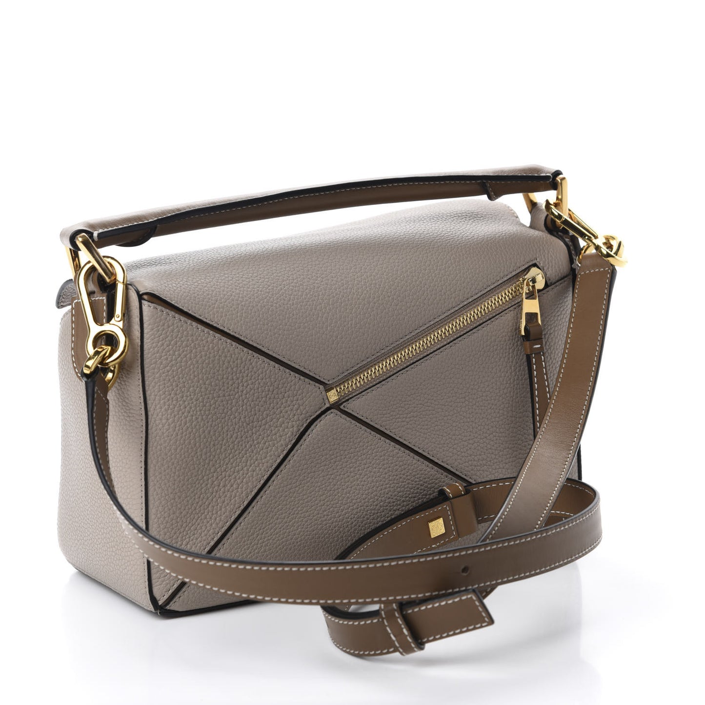 Grained Calfskin Small Puzzle Bag Sand Mink