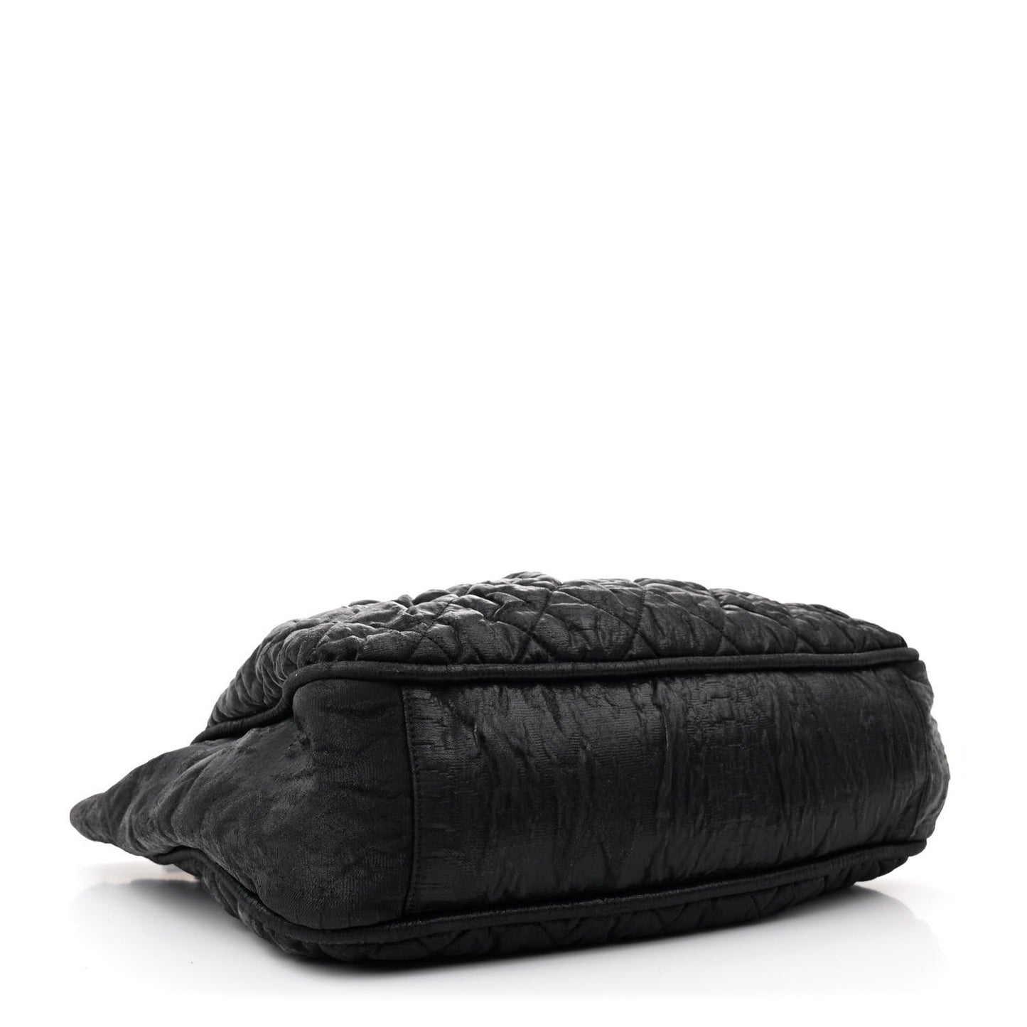 Crinkled Coated Canvas Le Marais Large Tote Black