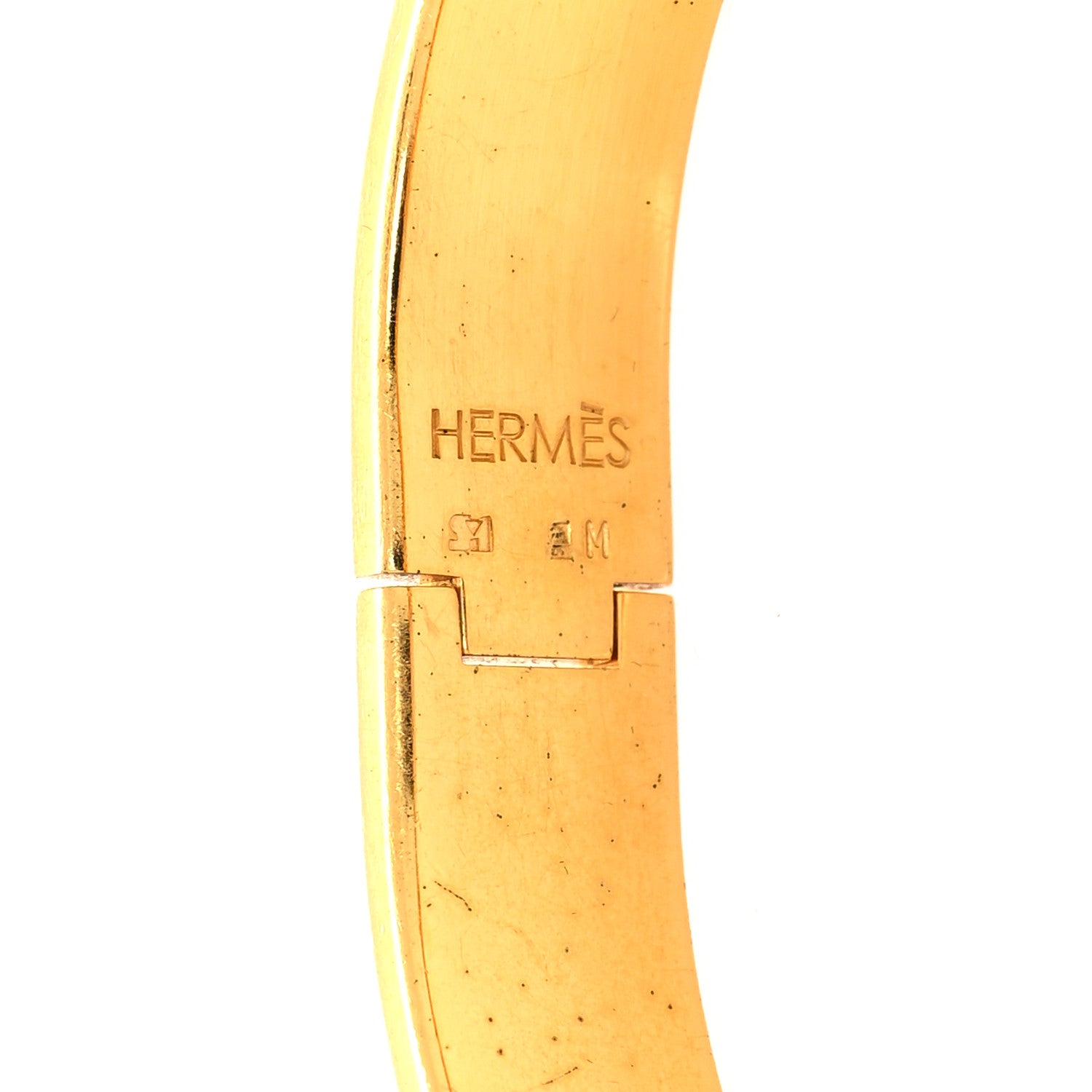 Hermes Enamel Narrow Clic Clac H Bracelet GM Orange 4 of 6