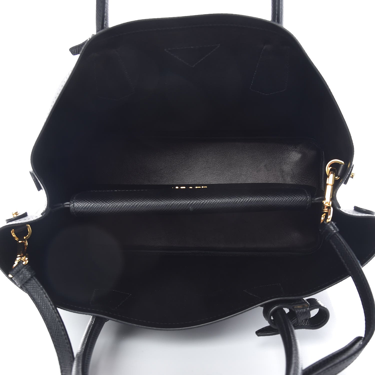 Prada Saffiano Cuir Medium Double Bag Black 5 of 18