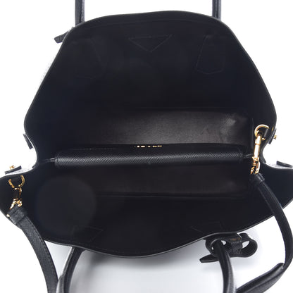 Prada Saffiano Cuir Medium Double Bag Black 5 of 18