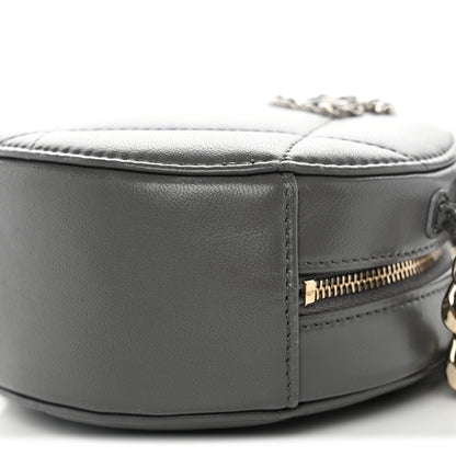 Chanel Lambskin Quilted Chanel 19 Round Clutch With Chain Grey 10 of 10
