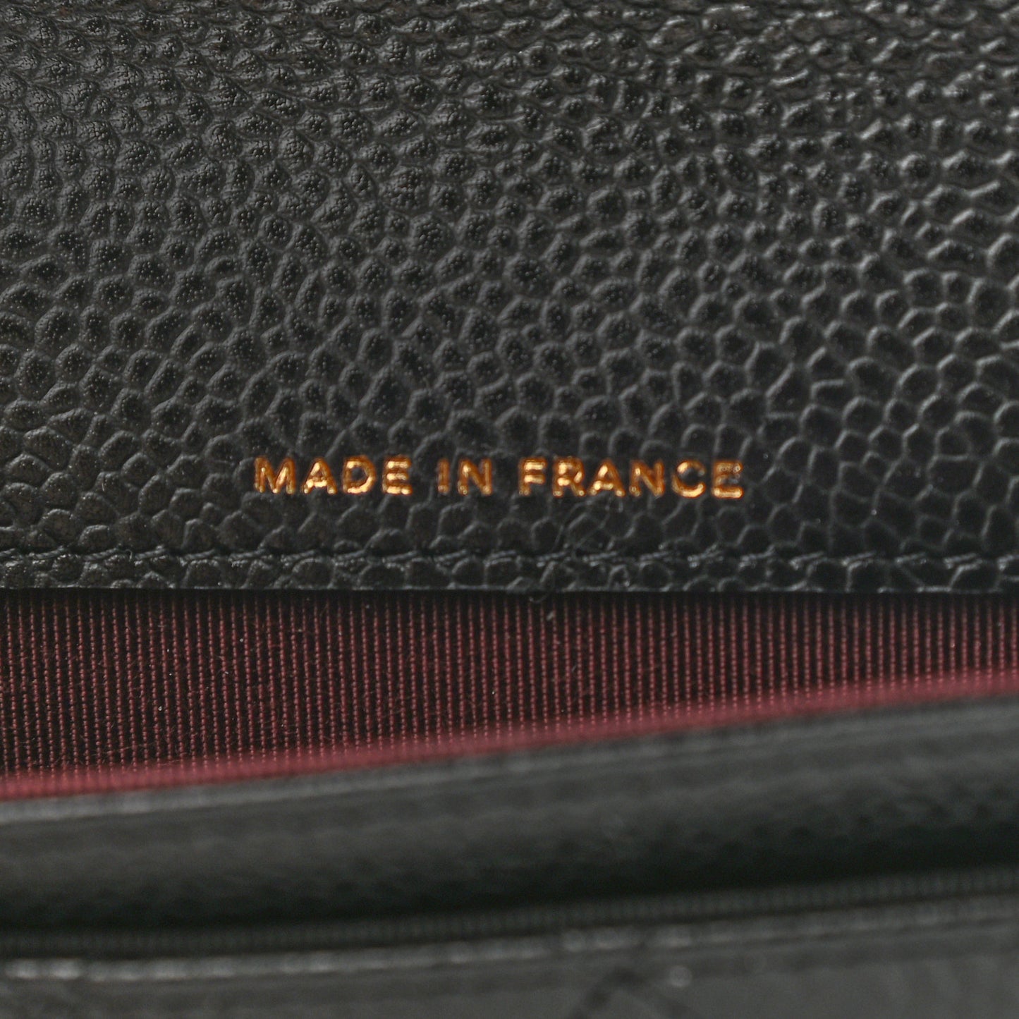 Caviar Quilted Flap Card Holder Wallet Black