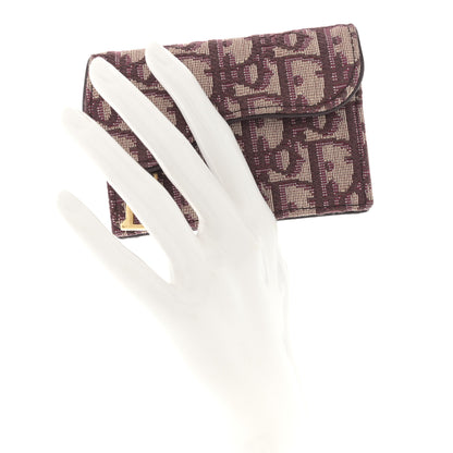 Christian Dior Oblique Saddle Card Holder Bordeaux 2 of 8