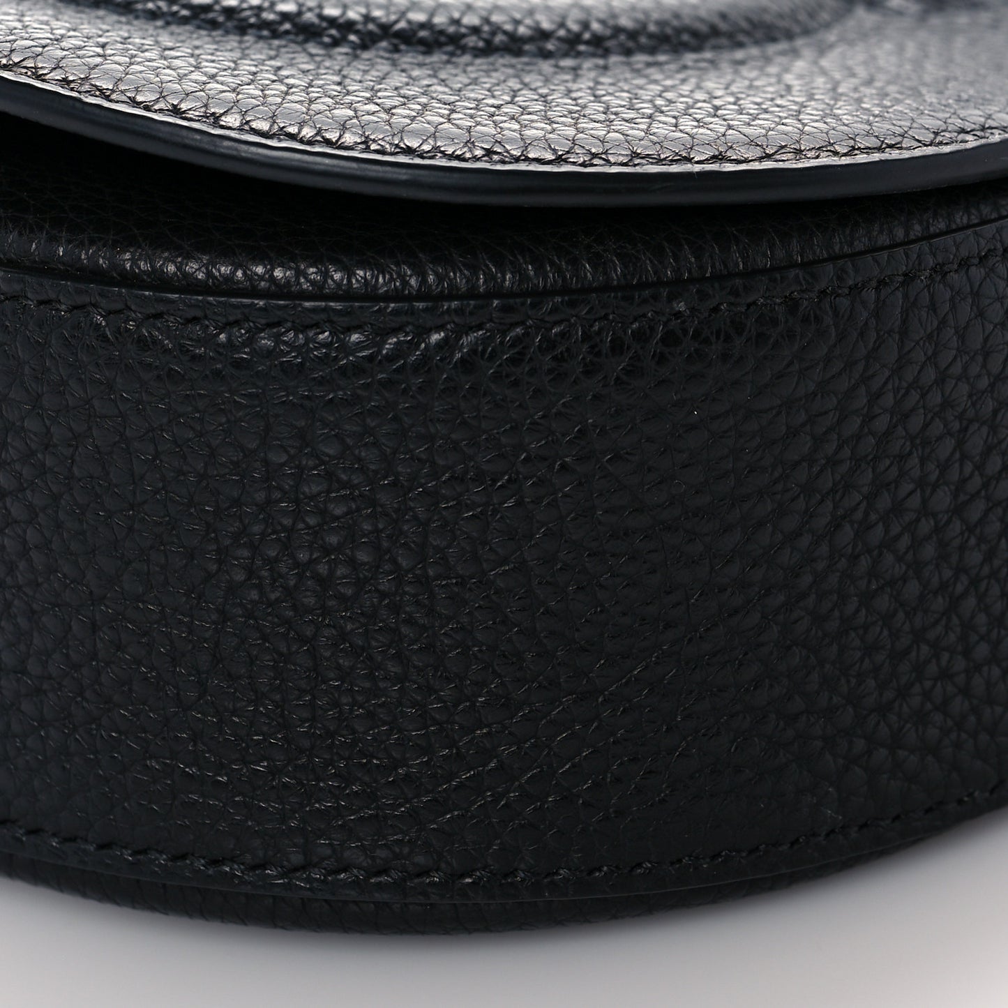 Hammered Calfskin Crossbody Bag Gancini Black
