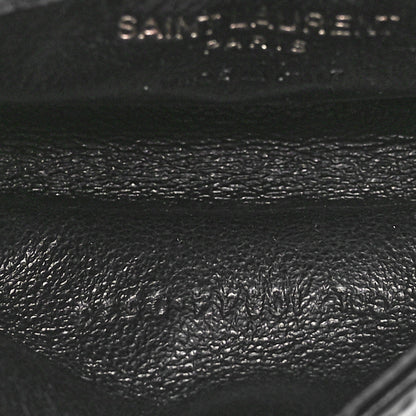 Saint Laurent Crinkled Calfskin Matelasse Monogram Niki Airpods Holder Micro Bag Black 5 of 10