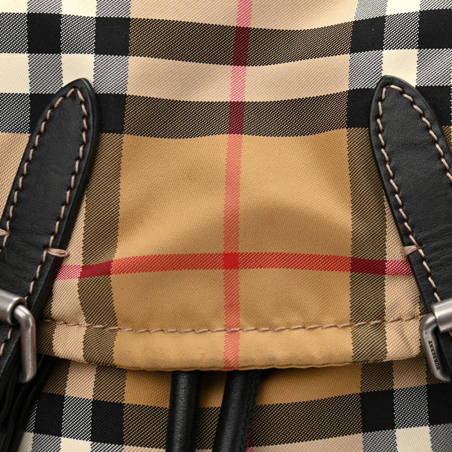 Vintage Check Small Rucksack Backpack Antique Yellow