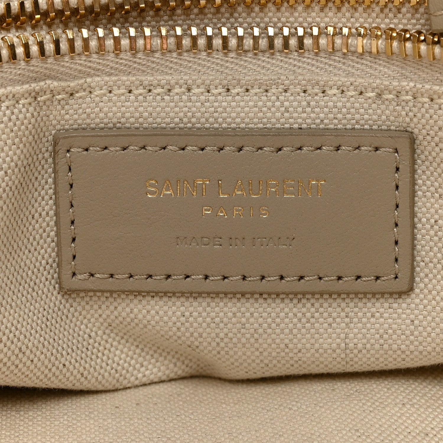 Saint Laurent SAINT LAURENT Linen Calfskin Small Rive Gauche Tote Beige Sea Salt 6 of 16